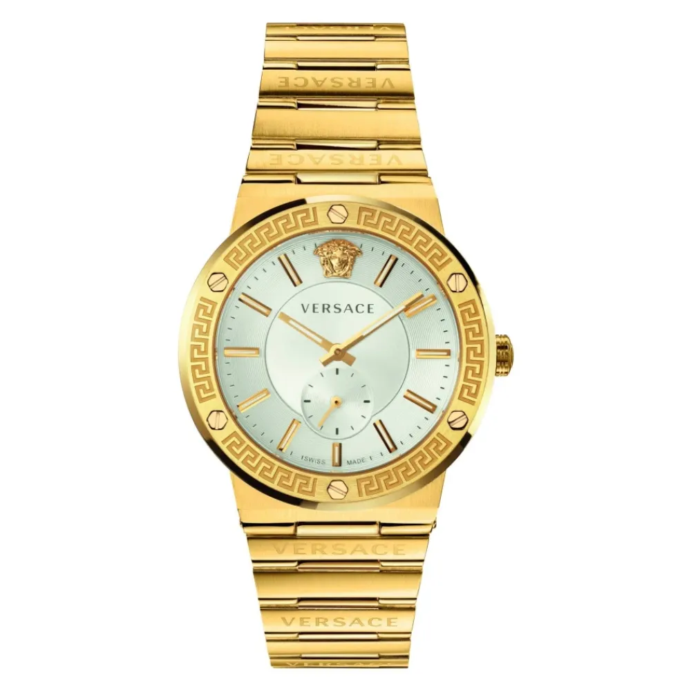 Ure^Versace GRECA LOGO Chronograph Rustfrit Stål Ur Gul