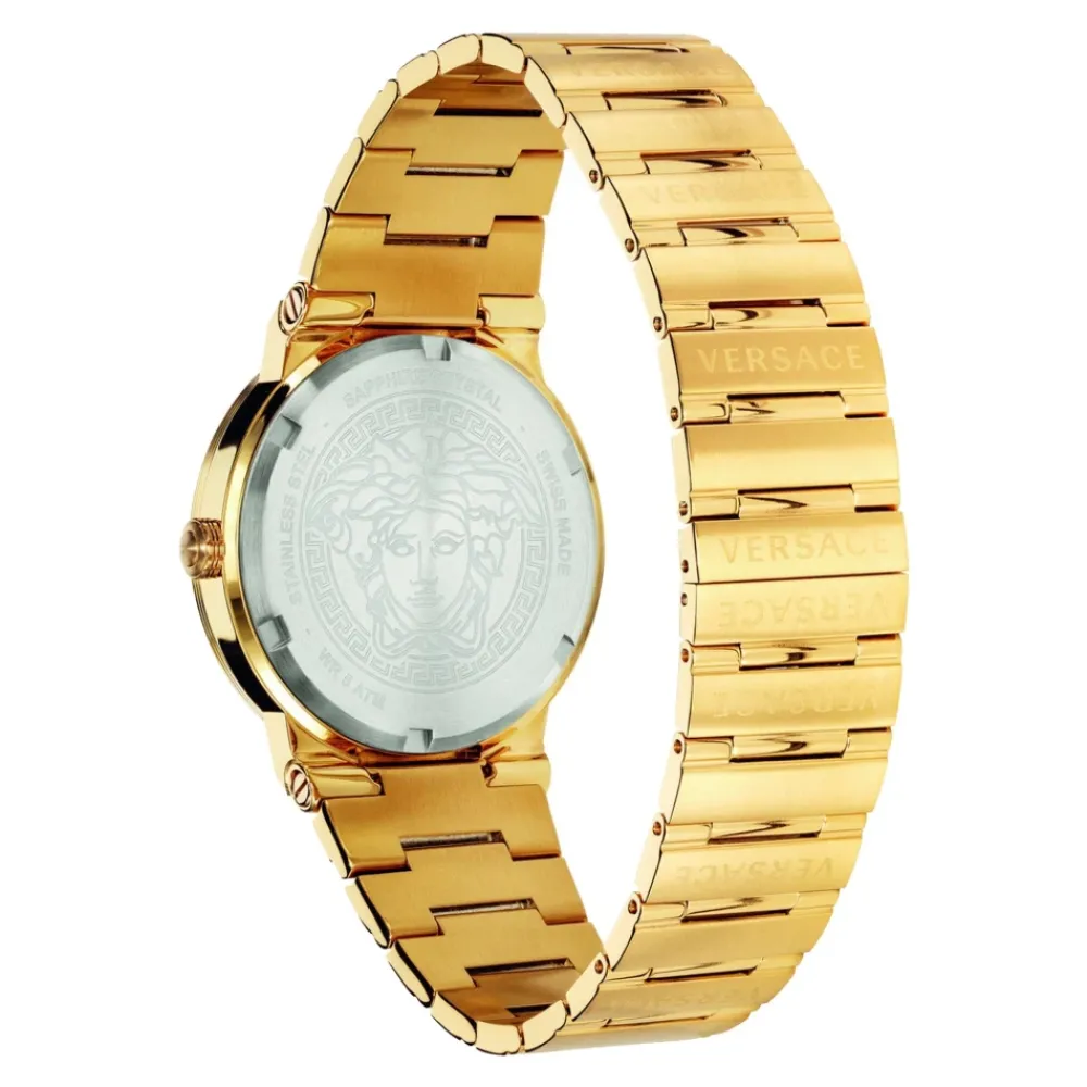 Ure^Versace GRECA LOGO Chronograph Rustfrit Stål Ur Gul