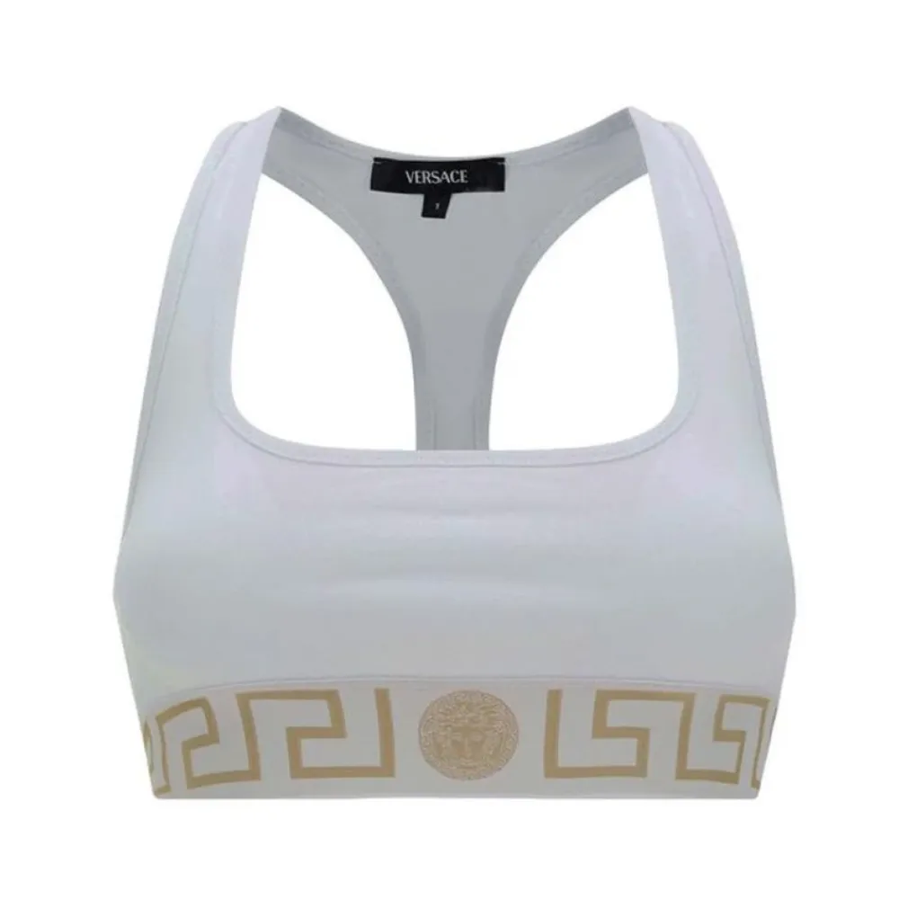 T-Shirts & Toppe<Versace Greca Sports BH Hvid