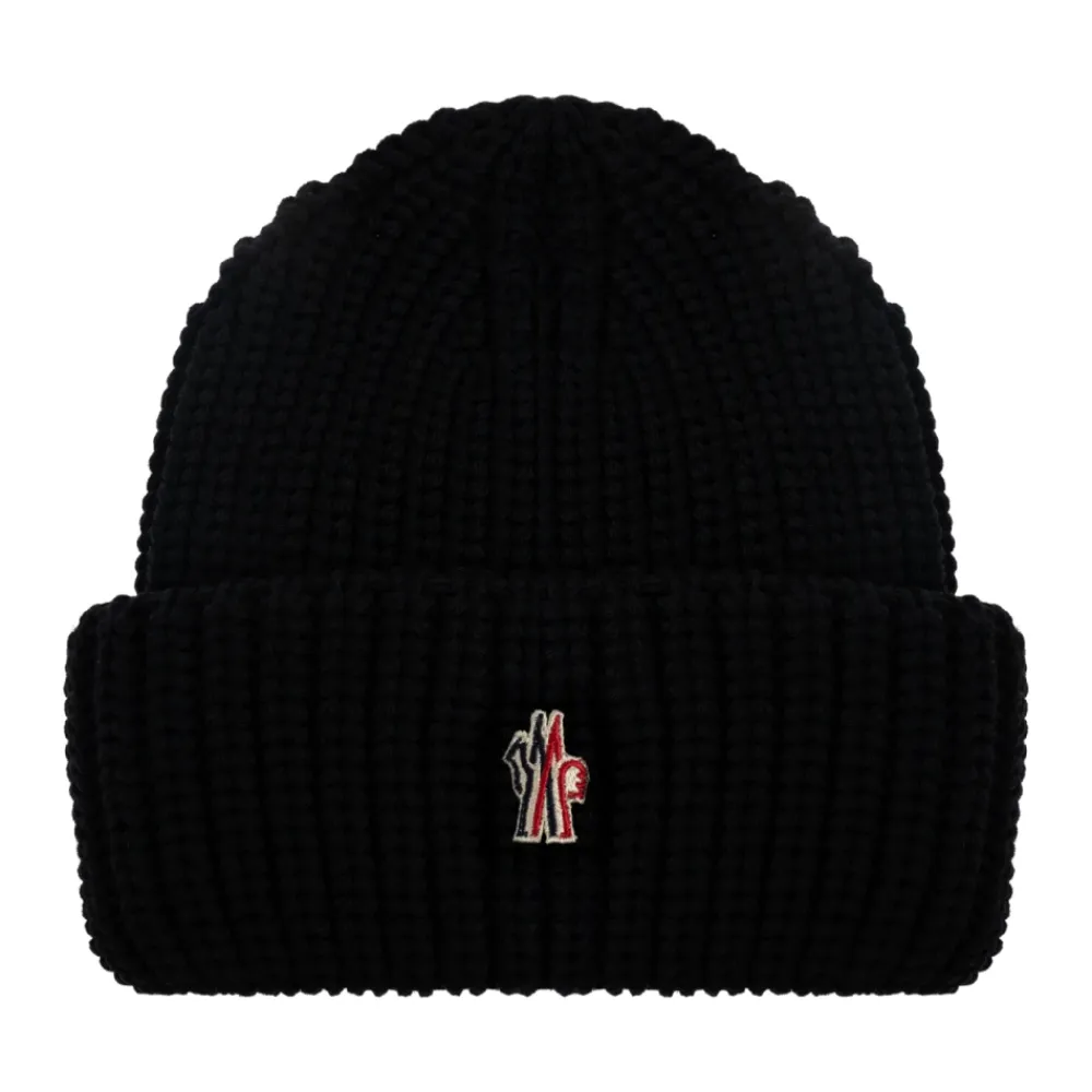 Huer, Kasketter & Hatte^Moncler Grenoble Apres-Ski Beanie Sort