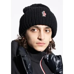 Huer, Kasketter & Hatte^Moncler Grenoble Apres-Ski Beanie Sort