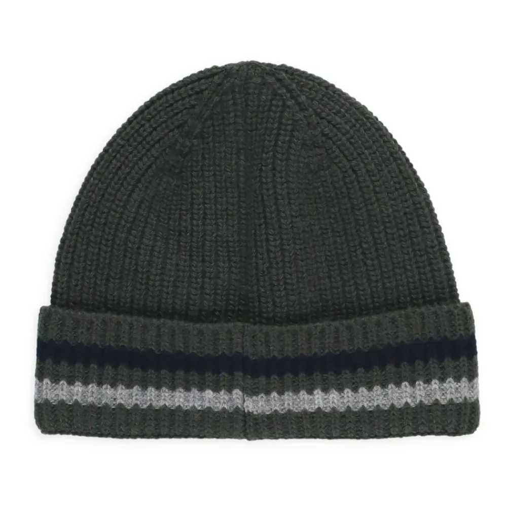 Huer & Kasketter<Moncler Børne Beanie med Logo Patch Grøn