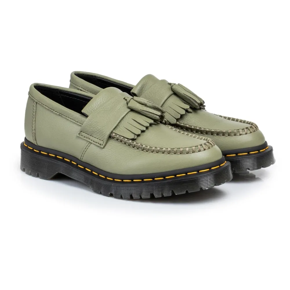 Loafers<Dr. Martens Læder Damesko Adrian Grøn
