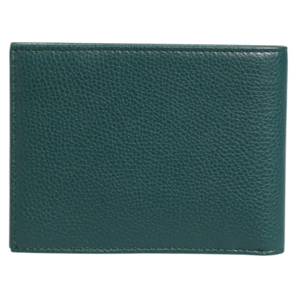 Punge & Kortholder<Dolce & Gabbana læder DG-logo Bifold tegnebog Grøn