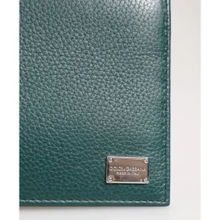 Punge & Kortholder<Dolce & Gabbana læder DG-logo Bifold tegnebog Grøn
