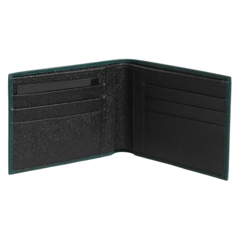 Punge & Kortholder<Dolce & Gabbana læder DG-logo Bifold tegnebog Grøn