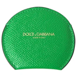 Toilettasker<Dolce & Gabbana Læder Rundt Logo Håndspejlsholder Grøn