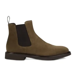 Chelsea Boots<Doucal's læderstøvler med gummisål Grøn