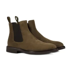 Chelsea Boots<Doucal's læderstøvler med gummisål Grøn