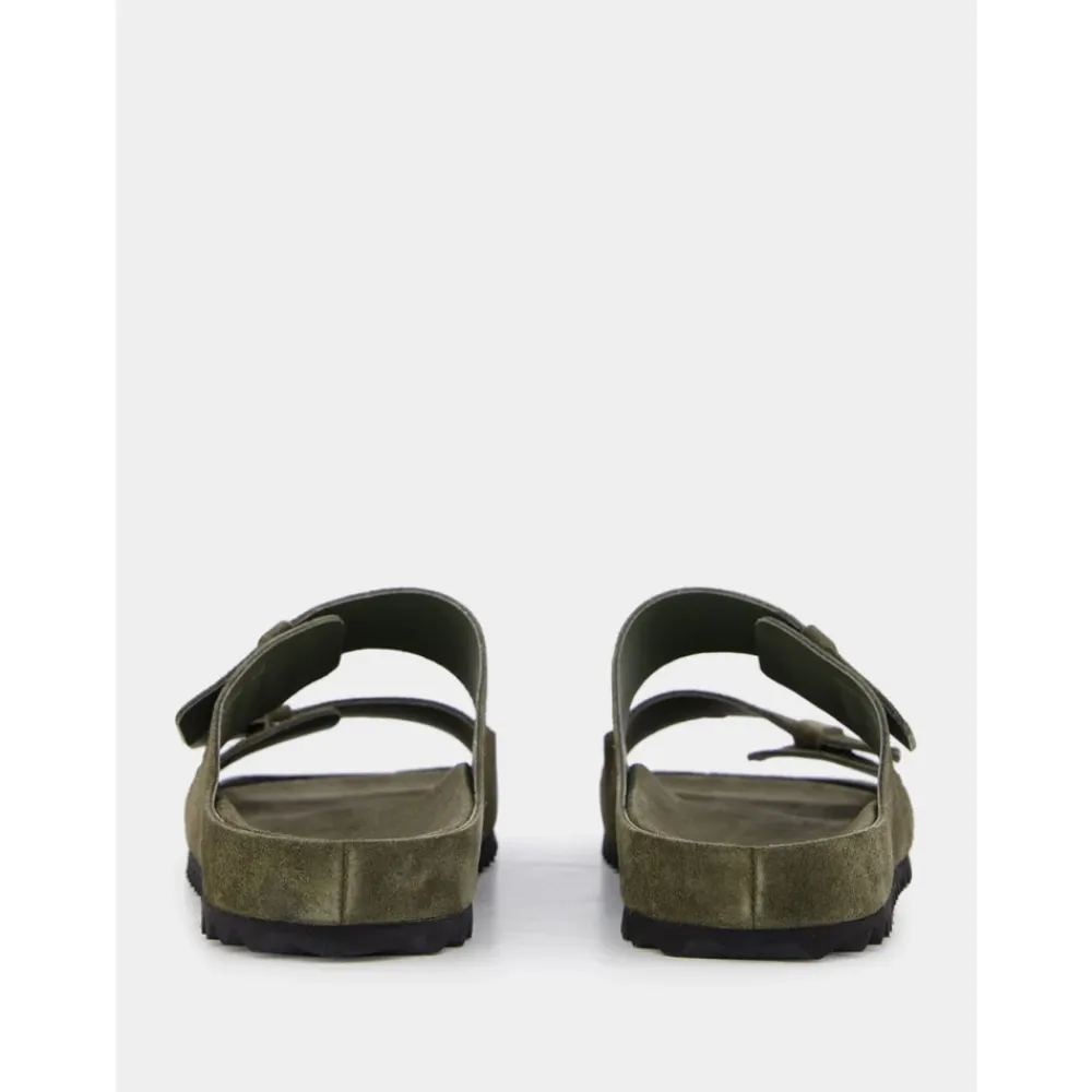 Sandaler<Officine Creative Ruskindsslides med Dobbeltremme Grøn