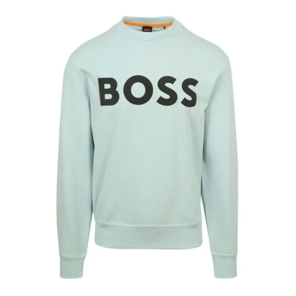 Trøjer|Sweatshirts^Hugo Grøn- Basis Rundhals Sweatshirt Blå