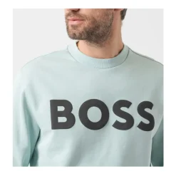 Trøjer|Sweatshirts^Hugo Grøn- Basis Rundhals Sweatshirt Blå