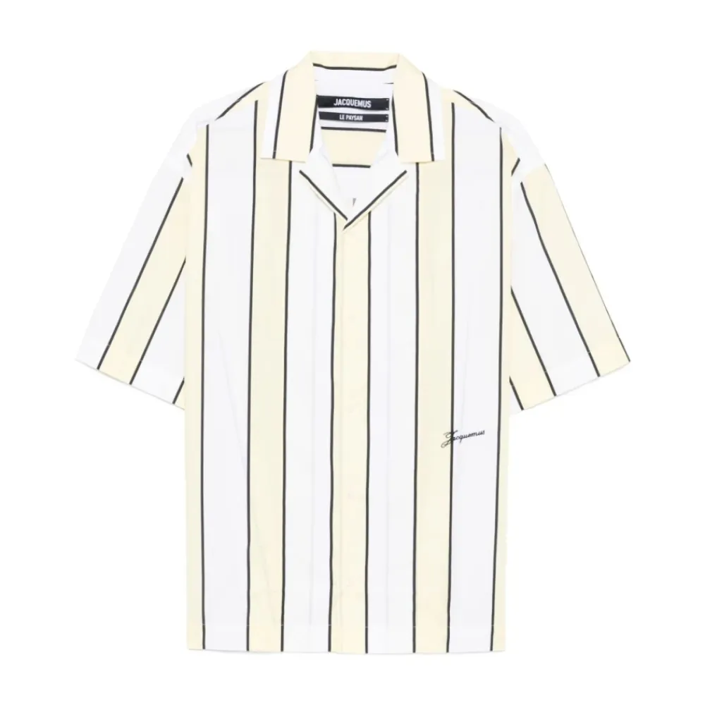 Skjorter^Jacquemus Stribet Kortærmet Skjorte Gul