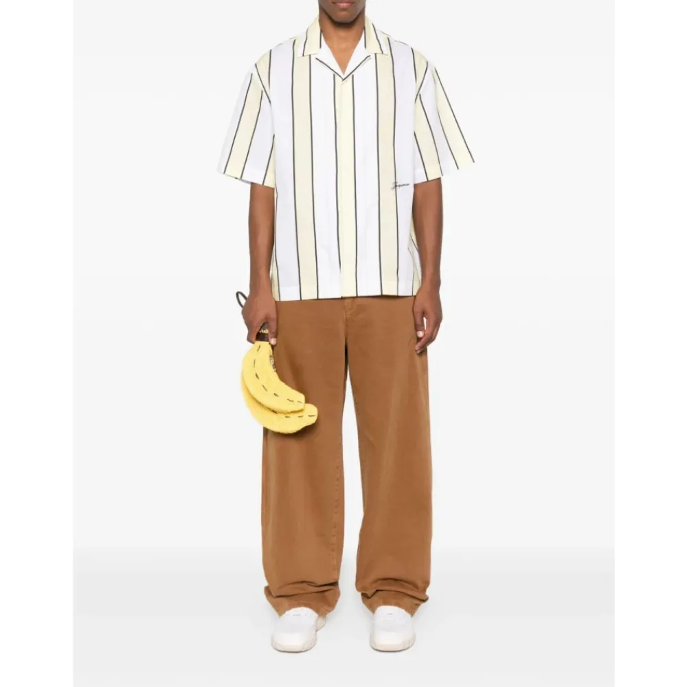 Skjorter^Jacquemus Stribet Kortærmet Skjorte Gul