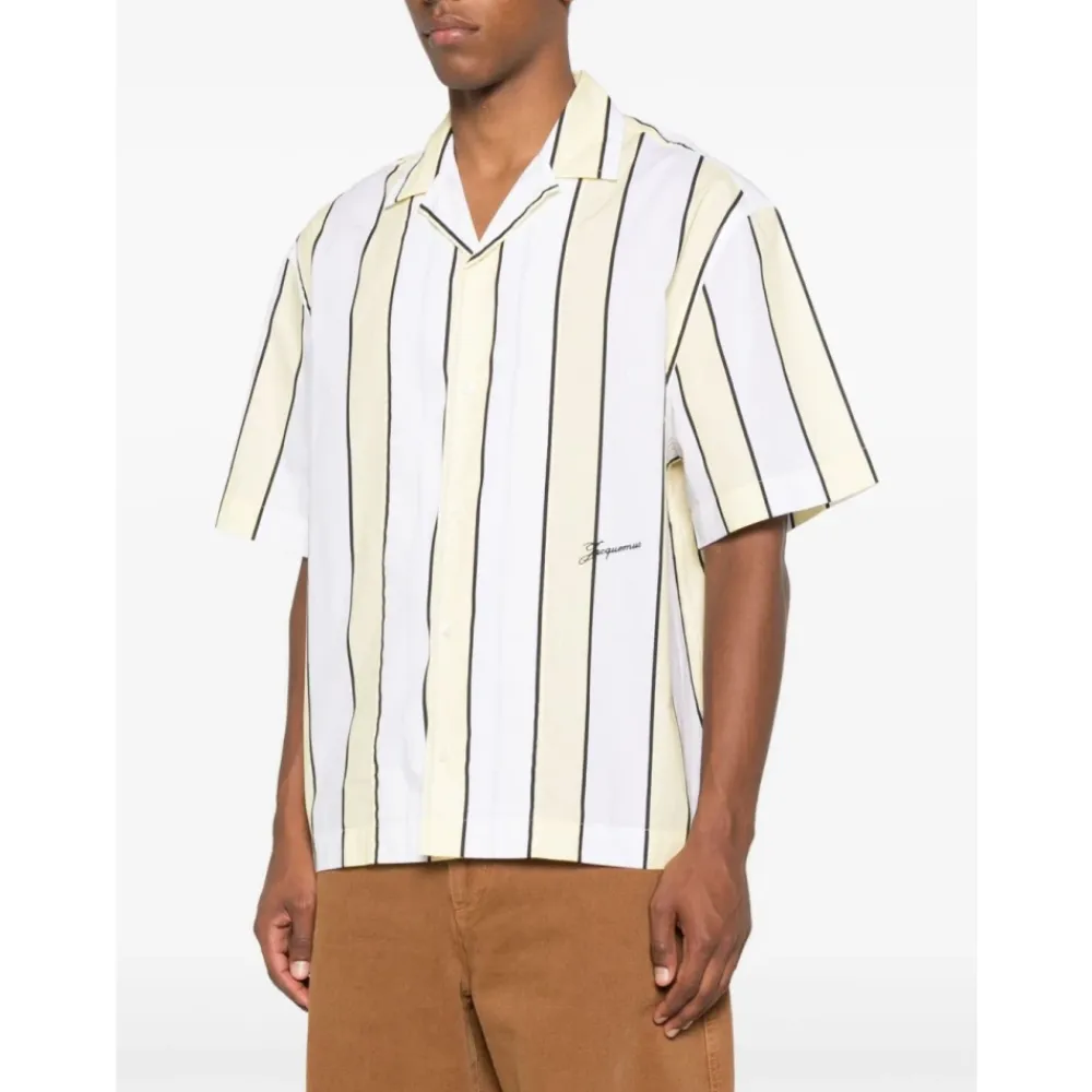 Skjorter^Jacquemus Stribet Kortærmet Skjorte Gul