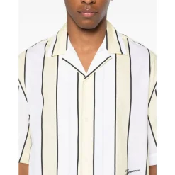 Skjorter^Jacquemus Stribet Kortærmet Skjorte Gul