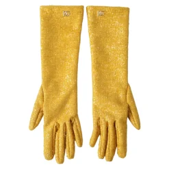 Handsker^Dolce & Gabbana d Lurex Mid Arm Handsker Gul