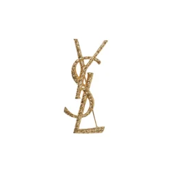 Smykker<Saint Laurent d Rope Logo Broche Gul