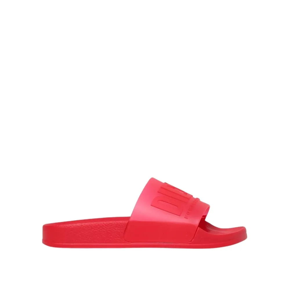 Sandaler<Diesel Gummi Pool Sandaler Rød