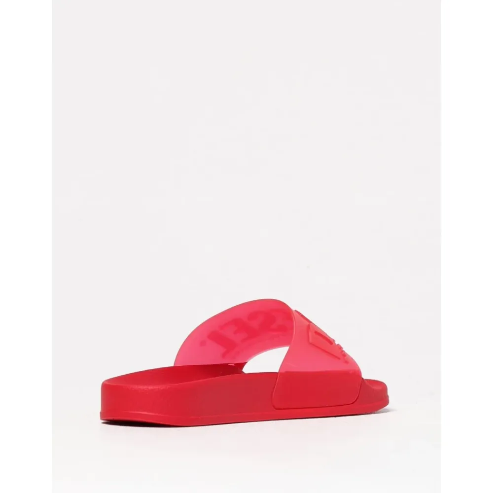 Sandaler<Diesel Gummi Pool Sandaler Rød