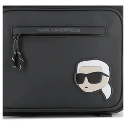 Tasker^Karl Lagerfeld Gummibelagt tekstilrygsæk Sort