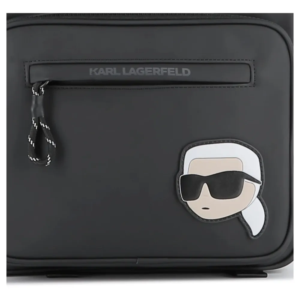 Tasker^Karl Lagerfeld Gummibelagt tekstilrygsæk Sort