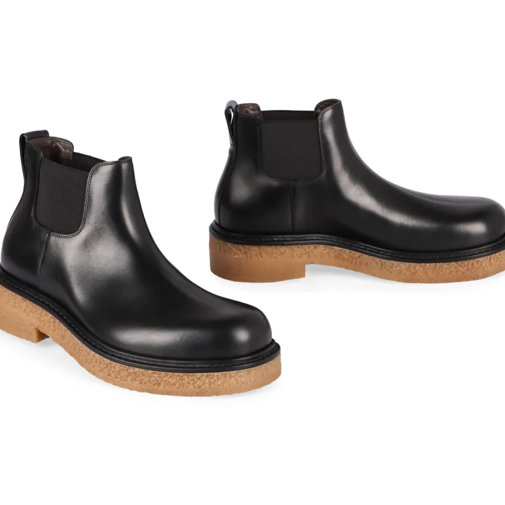 Chelsea Boots<Bottega Veneta Haddock Chelsea Ankelstøvle Sort