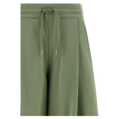 Bukser<Dries Van Noten Hadium Mélange Gauze Cotton Trousers Grøn
