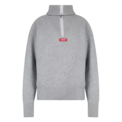 Striktrøjer & Sweatere<Coperni Half-Zip Boxy-Fit Uld Sweater Grå