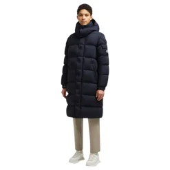Frakker<Moncler Hanoverian Hooded Long Down Jacket Blå