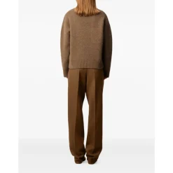 Strik<Ami Paris Hasselnød Crew Neck Sweater Brun