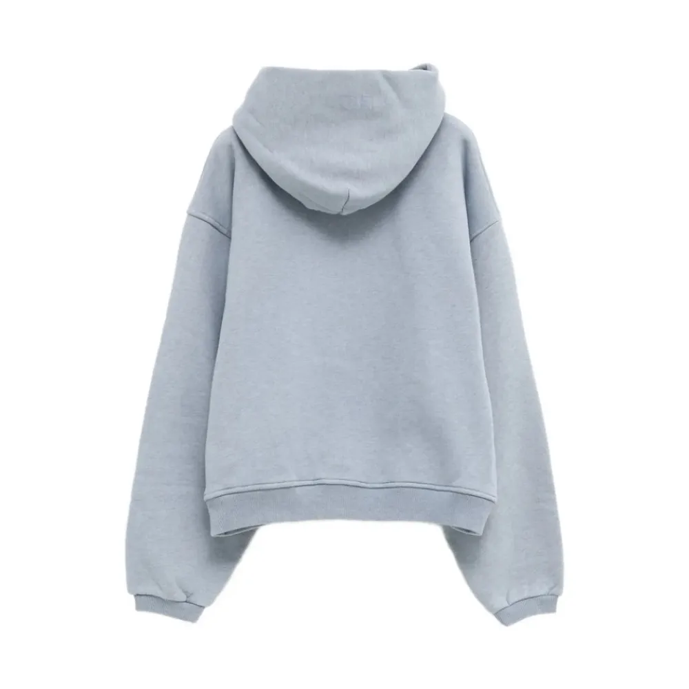 Trøjer<ERL Heathered Hoodie Knit Blå