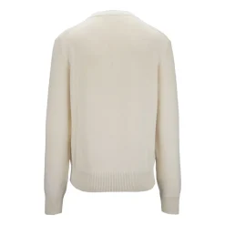 Sweatshirts<Alexander McQueen Herre Crewneck Sweater med Broderet Logo Beige