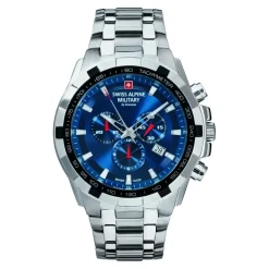 Ure^Swiss Alpine Military Herre kronograf ur 10 Atm 46 mm 7043.9235 Sort
