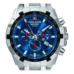 Ure^Swiss Alpine Military Herre kronograf ur 10 Atm 46 mm 7043.9235 Sort