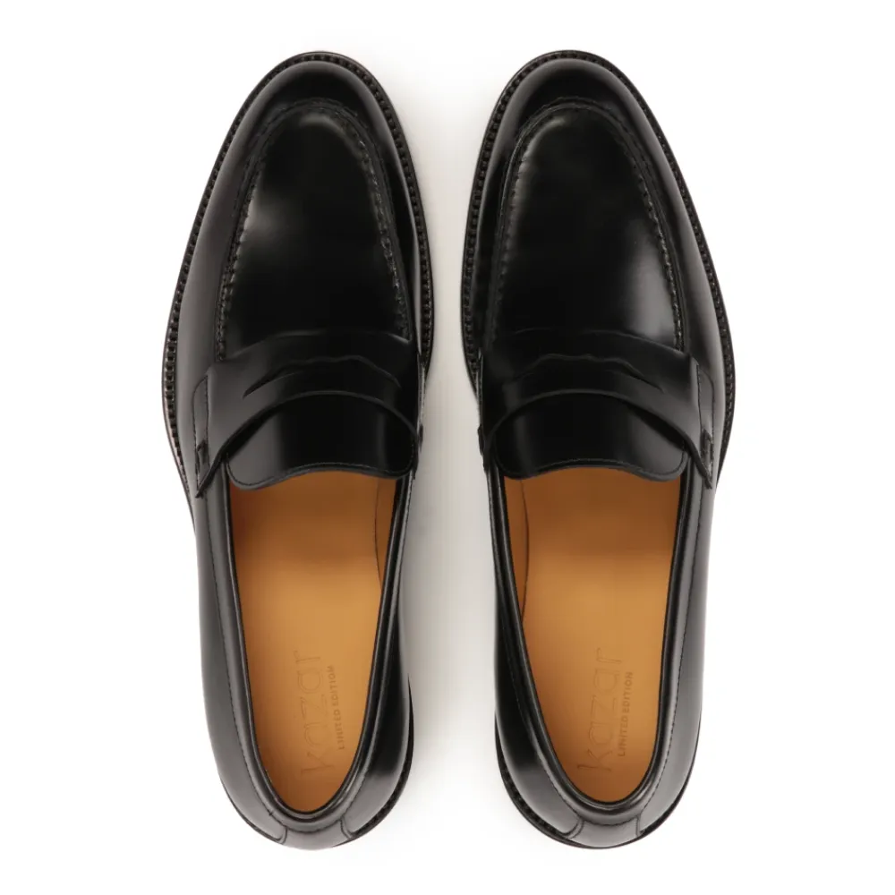 Loafers<Kazar Herre luksus læder loafers fra den begrænsede kollektion Sort