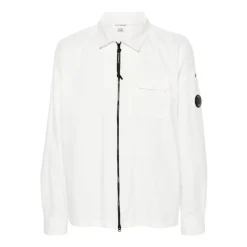 Jakker^C.P. Company Herre Overshirt med lynlås foran Hvid