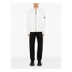 Jakker^C.P. Company Herre Overshirt med lynlås foran Hvid