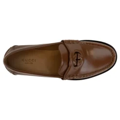 Loafers<Gucci Herre Slip-On Læder Loafers Brun