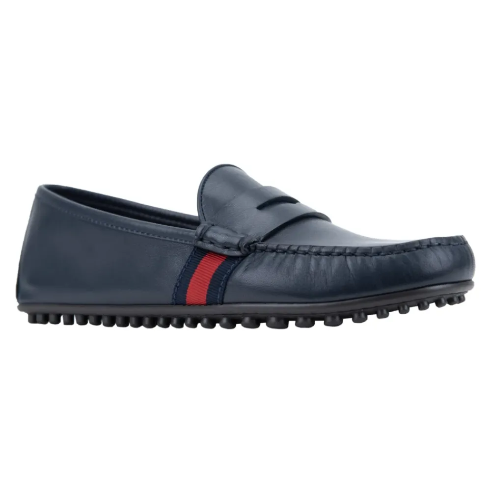 Loafers^Gucci Herre Slip-On Loafers Lædersko Blå