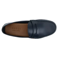 Loafers^Gucci Herre Slip-On Loafers Lædersko Blå