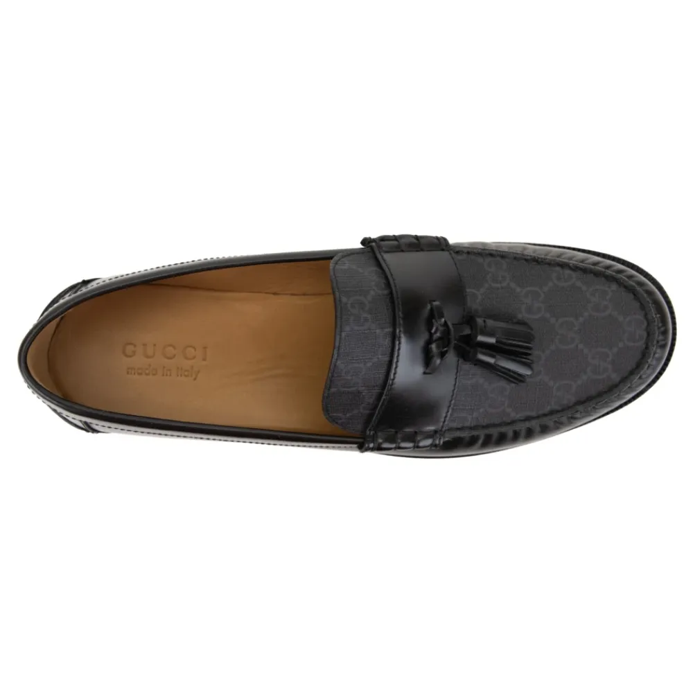 Loafers^Gucci Herre Slip-On Loafers med Frynser Sort