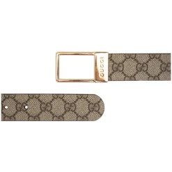 Bælter<Gucci Herrebælte i læder med logo spænde Beige