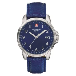 Ure<Swiss Alpine Military Herreur 40 mm læderrem 7011.1535 Grå