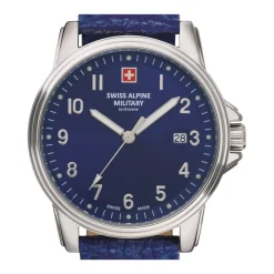 Ure<Swiss Alpine Military Herreur 40 mm læderrem 7011.1535 Grå