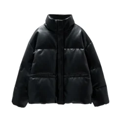 Jakker^Anine Bing High Neck Quilted Jacket Sort