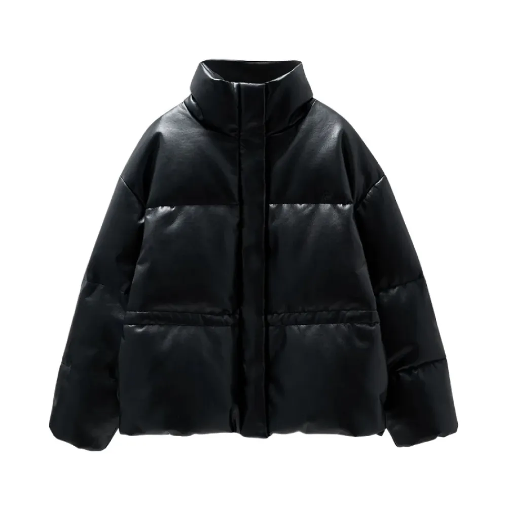 Jakker^Anine Bing High Neck Quilted Jacket Sort