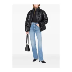 Jakker^Anine Bing High Neck Quilted Jacket Sort