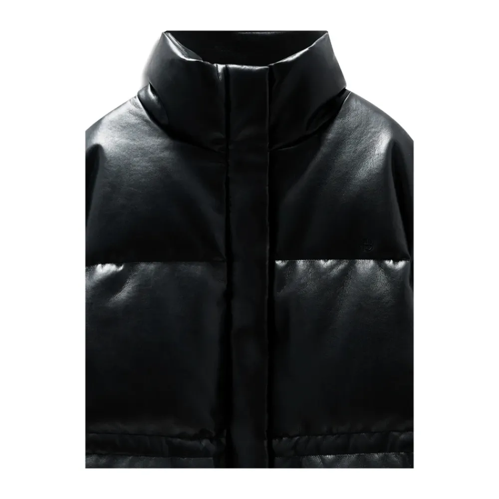 Jakker^Anine Bing High Neck Quilted Jacket Sort