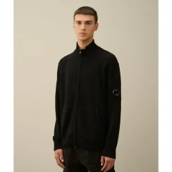 Strik^C.P. Company High Neck Zip Cardigan Sort